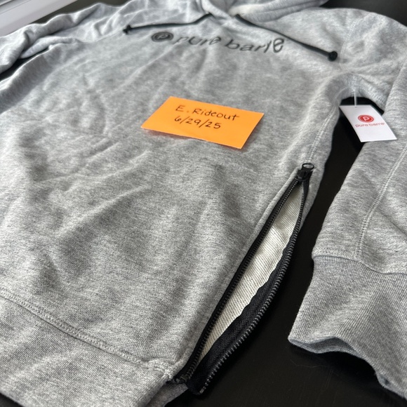 Pure Barre Long Hoodie with Zipper Sides - Picture 4 of 5